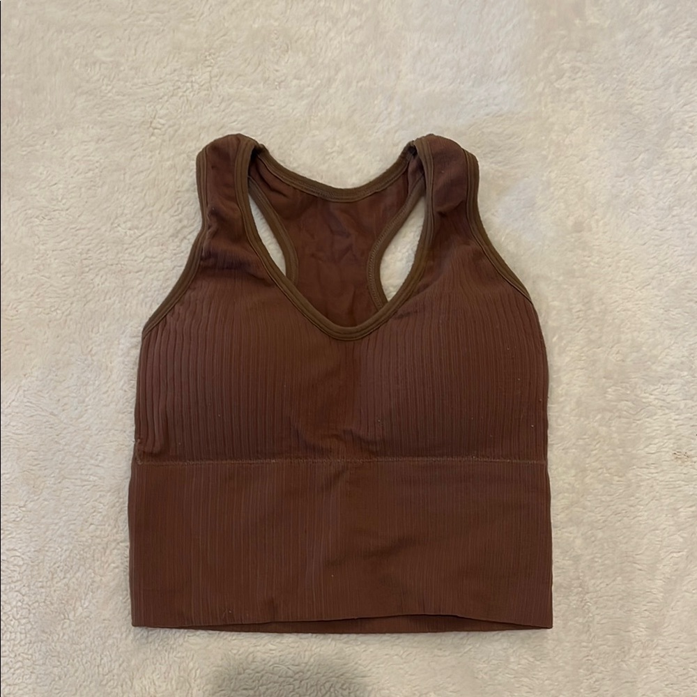Women's Brown Athletic Tank Top